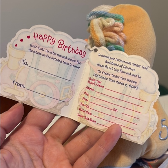 Circus birthday train precious moments tender tails Lion Plush Toy 5 years - Picture 3 of 3